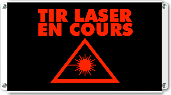 Pictogramme lumineux tir laser