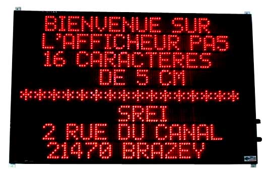 panneau affichage lumineux programmable 7 lignes