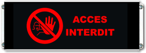 pictogramme lumineux accex interdit