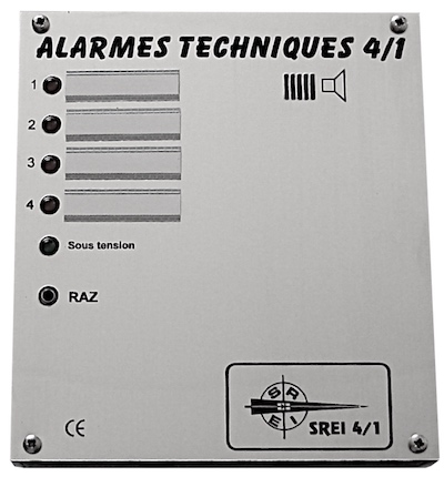 coffret alarmes techniques 4 entrees
