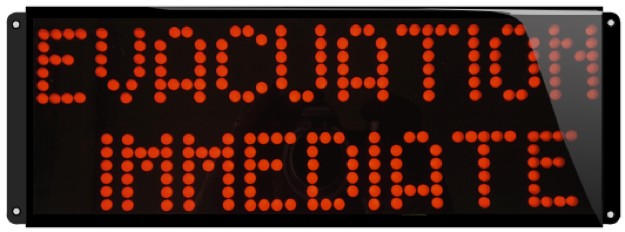 evacuation immediate lumineuse etanche IP65 clignotante