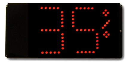 Hygrometre numerique lumineux grands chiffres