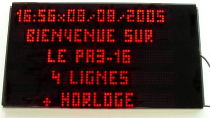 panneau affichage lumineux programmable 7 lignes