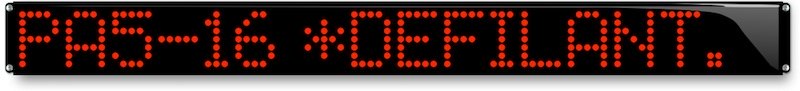 signalisation lumineuse defilante 1 ligne de 5 cm