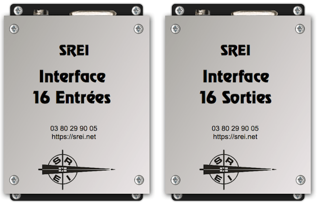 Interface RS232 avec 16 entrées et 16 sorties