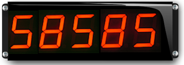 Compteur numerique 7 segments lumineux