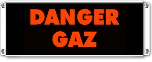 Panneau lumineux danger gaz