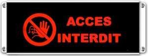Panneau lumineux pictogramme acces interdit