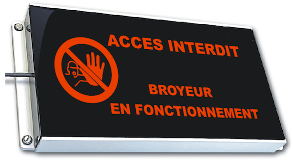 pictogramme acces interdit broyeur