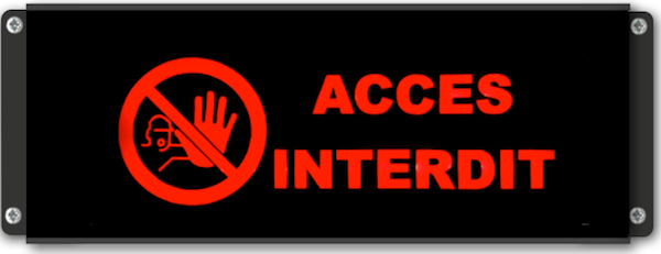 pictogramme lumineux accex interdit