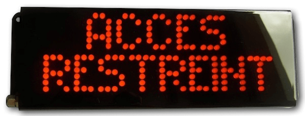 ACCES RESTREINT signalisation lumineuse étanche Accès resreint lumineux clignotant led IP65