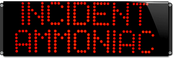 Panneau lumineux étanche incident ammoniac