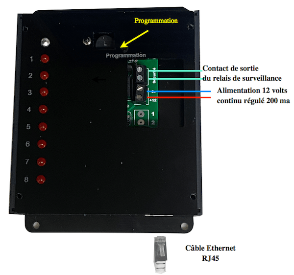 8 alarmes techniques tcp/ip branchement