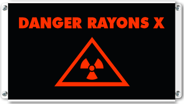 Panneau lumineux Danger rayons x