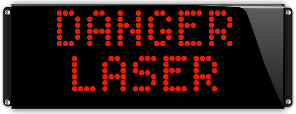 Danger laser lumineux clignotant LED étanche IP65