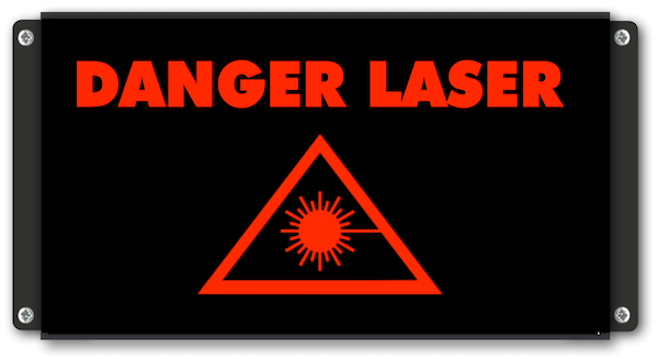 Panneau DANGER LASER avec pictogramme