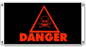 Panneau lumineux Danger avec pictogramme danger de mort