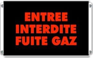 Panneau Lumineux Entrée interdite fuite de gaz