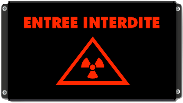 pictogramme lumineux radiations entree interdite