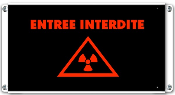 entree interdite radiation lumineux