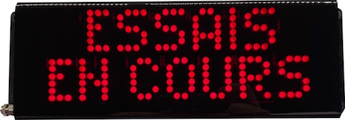 essais en cours afficheur led