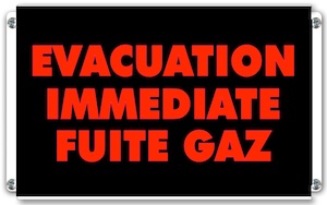 Panneau lumineux evacuation immediate fuite gaz