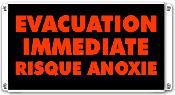  evacuation immediate risque anoxie signalisation lumineuse