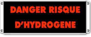 Panneau lumineux danger risque d'hydrogene