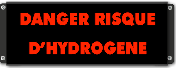 panneau lumineux Danger Risque D'hydrogene