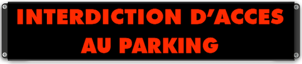 interdiction acces parking