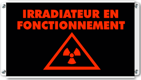 irradiateur en fonctionnement signalisation lumineuse