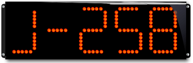 Afficheur numérique de décompte de jours, heures et minutes