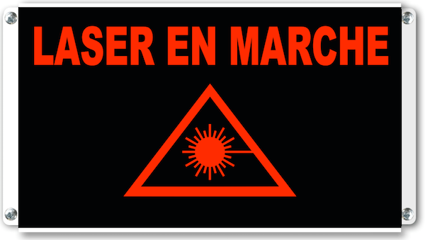 laser en marche pictogramme lumin