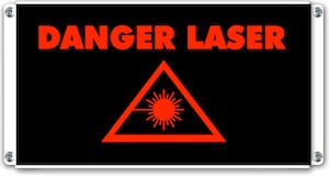 Panneau lumineux danger laser