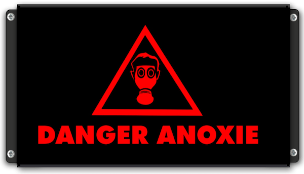 panneau lumineux danger anoxie avec pictogramme