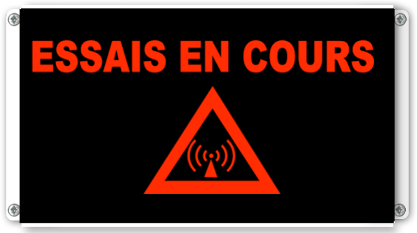 panneau lumineux pictogramme radiofréquence essais en cours