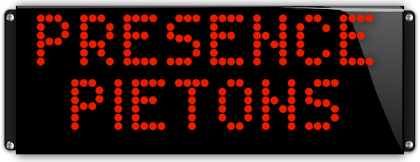 Panneau Présence Piétons lumineux clignotant led IP65