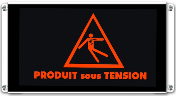 produit sous tension lumineux pictogramme