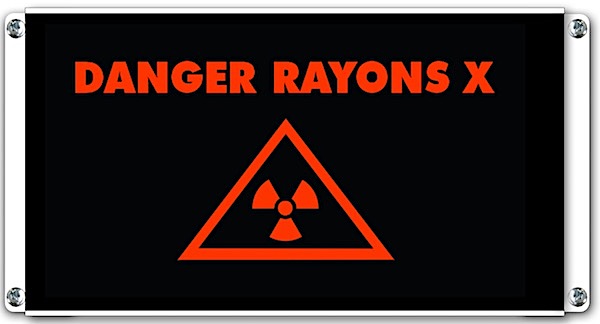 danger rayons x pictogramme lumineux