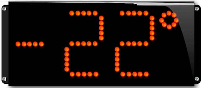 Thermomètre numérique TH3 à grands chiffres (degré)