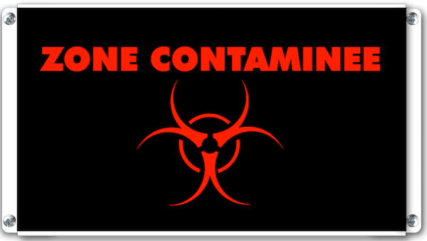 zone contaminee pictogramme coronavirus